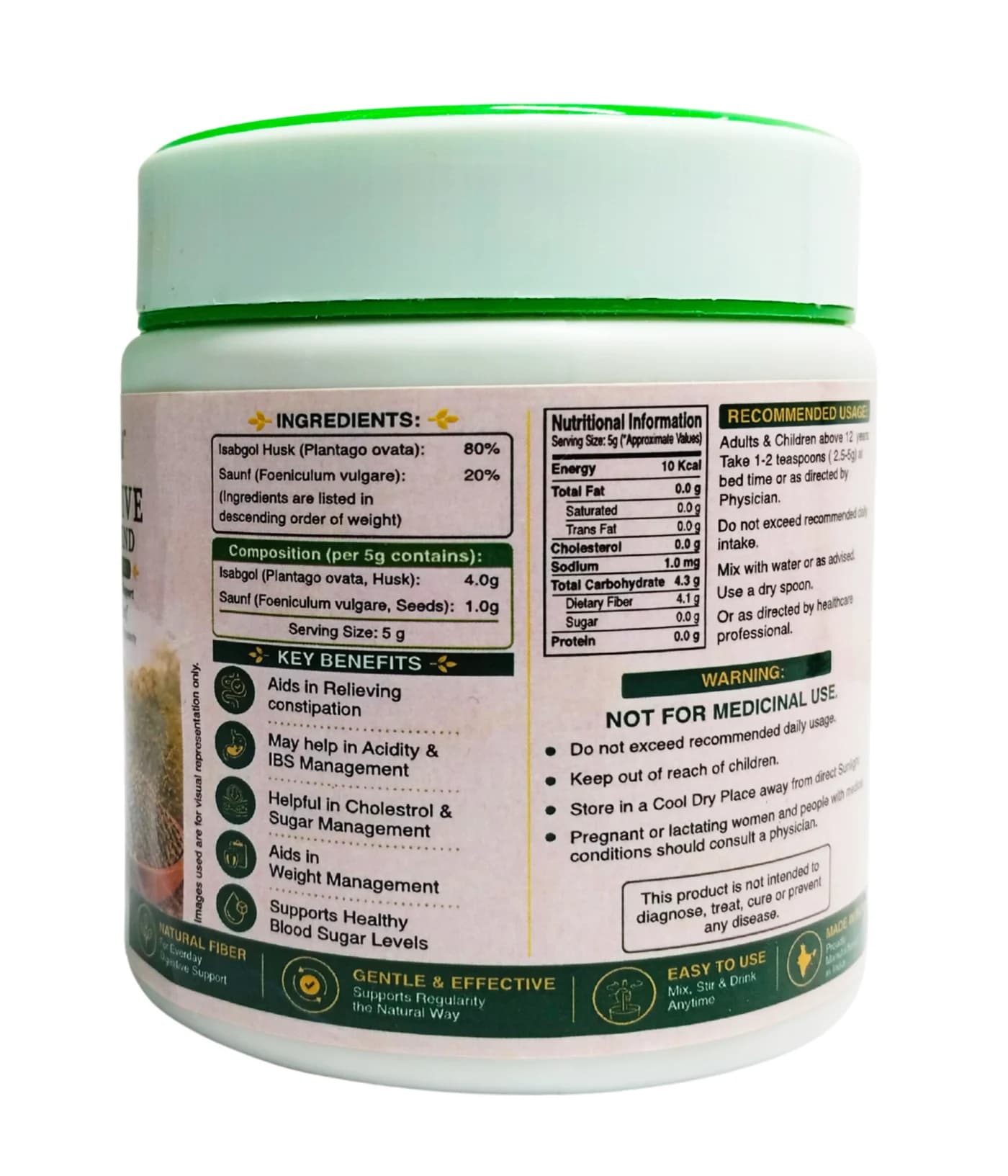 Selvasoul Digestive Fiber Blend: Ingredients, nutrition and directions
